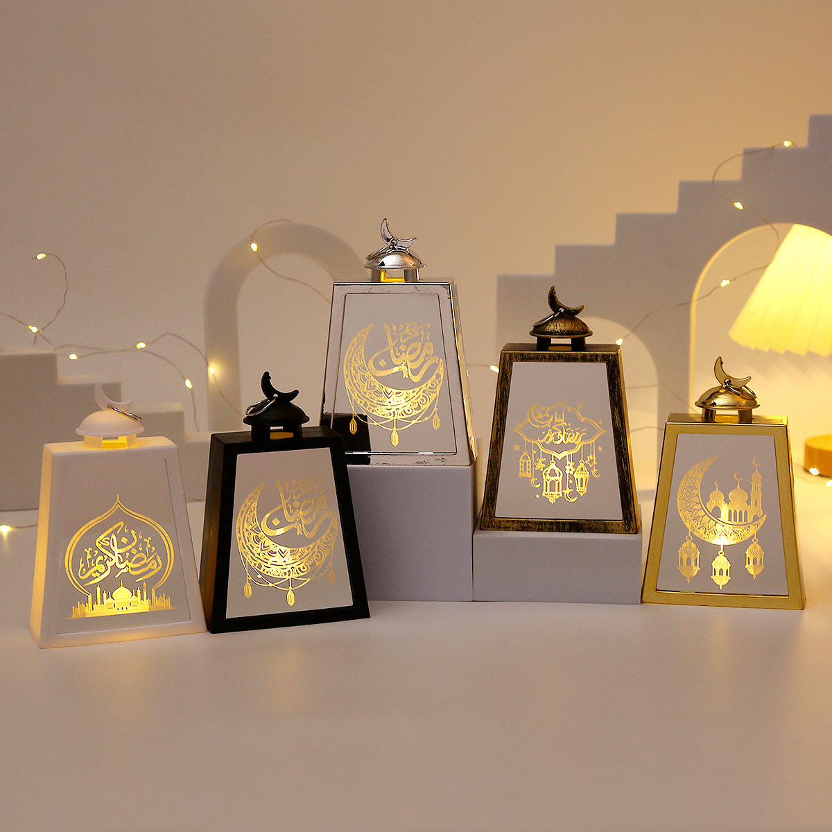 Candlestick Arabian Lantern Electric Candle Lamp Holiday Decoration