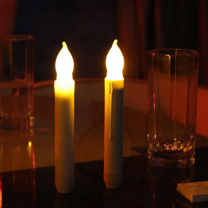 Halloween Christmas Led Cylindrical Strip Electric Candle Lamp