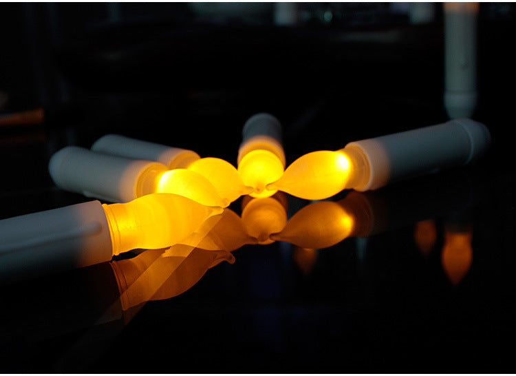 Halloween Christmas Led Cylindrical Strip Electric Candle Lamp